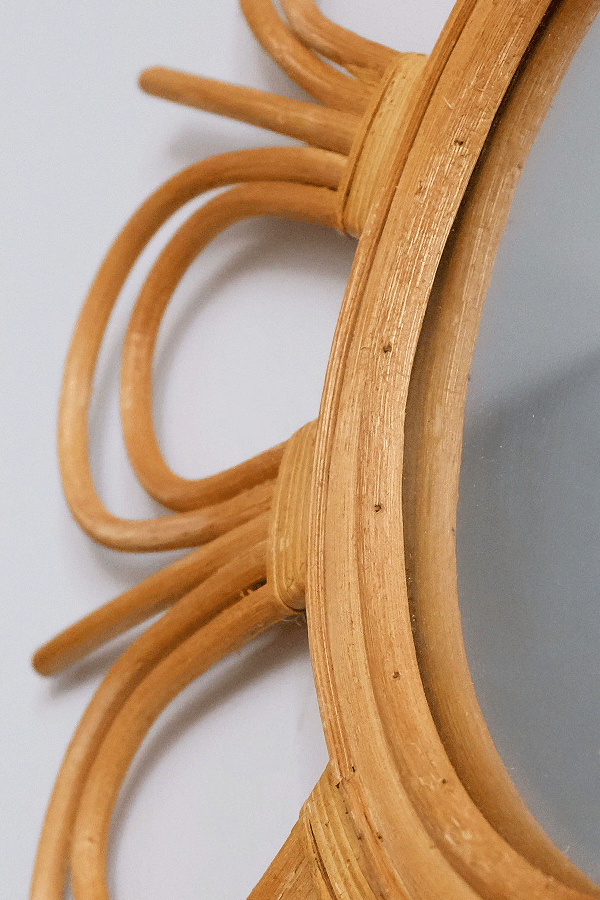 Bong Sunburst Natural Rattan Mirror - Evoriah