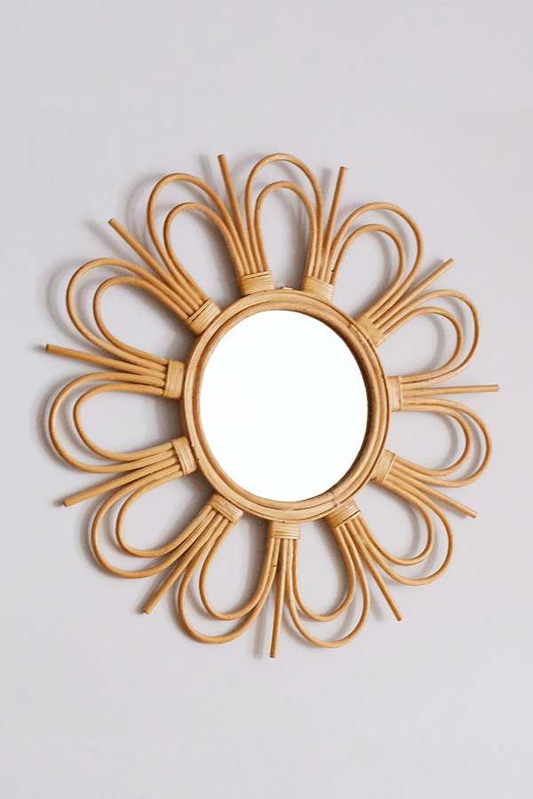 Bong Sunburst Natural Rattan Mirror - Evoriah