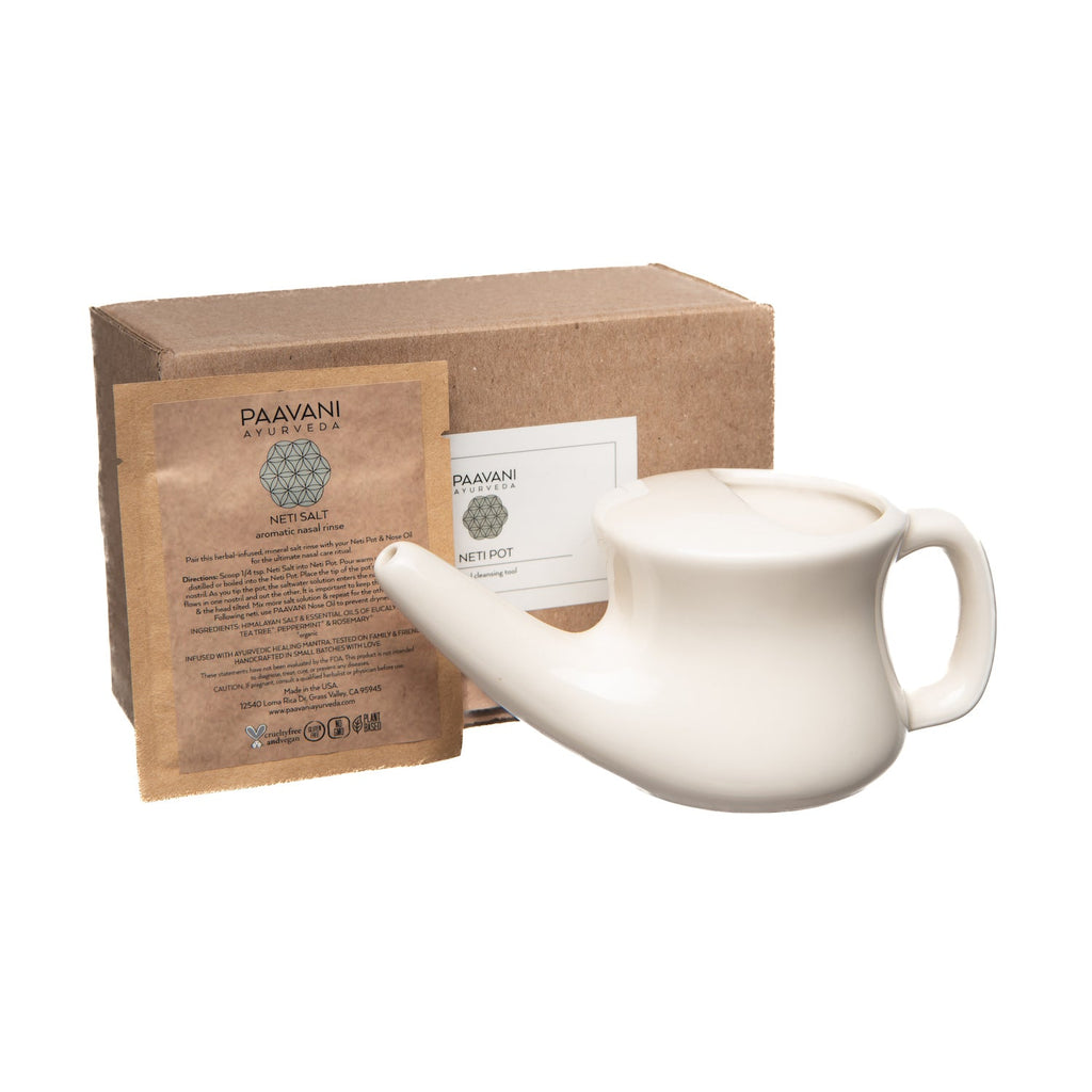 Ceramic Neti Pot | Ayurvedic Nasal Cleansing Tool for Sinus Health - Evoriah