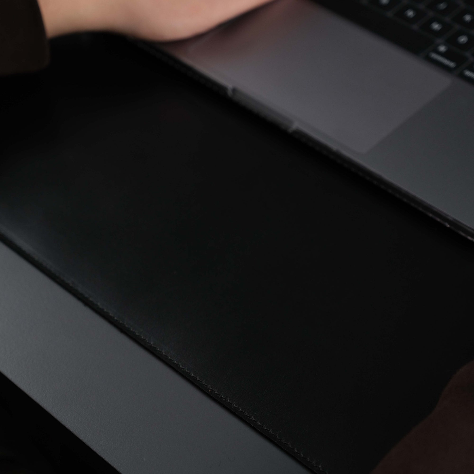 Jersey Black Leather Desk Pad for Office and Home - Evoriah